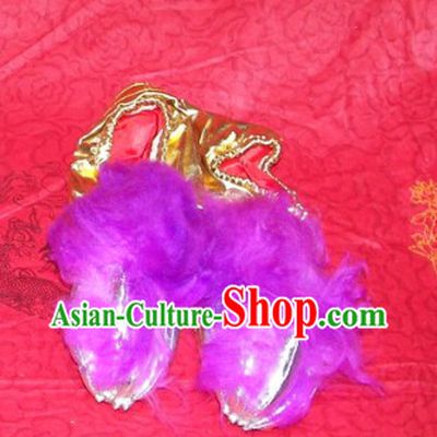 Chinese Festival Celebration One Pair of Lion Dance Claws Shoes Covers