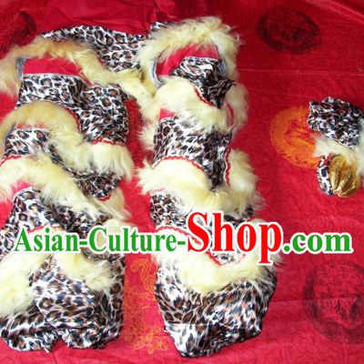 Leopard Pattern Chinese Festival Celebration One Pair of Lion Dance Pants and Shoes Covers
