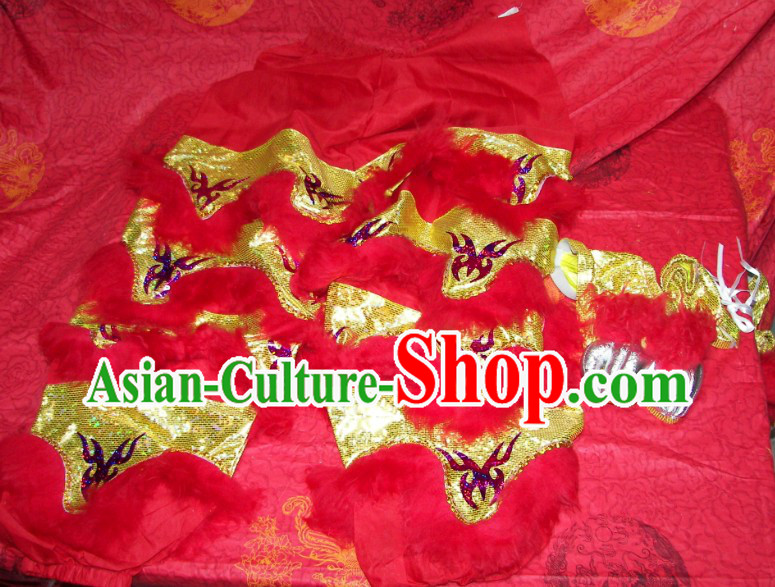 Traditional Chinese Bat Fu Pattern One Pair of Lion Dance Pants and Shoes Covers