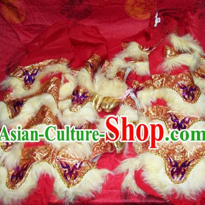 Bat Fu Pattern Two Pairs of Lion Dance Pants and Shoes Covers