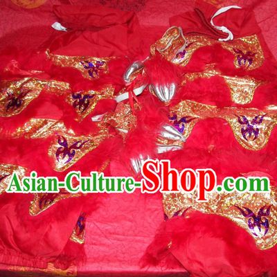 Festival Celebration Two Pairs of Chinese Lion Dance Pants and Claws Covers