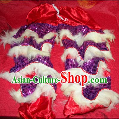 Long Wool Two Pairs of Chinese Lion Dance Pants and Claws Covers