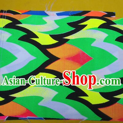 Green Violet Maple Leaf Pattern Dragon Dance Costume Complete Set