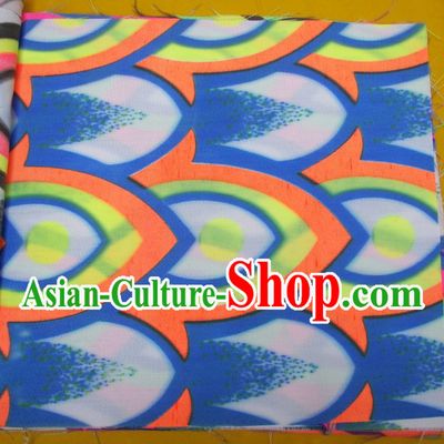 Blue Yellow Orange Ultra Violet Bamboo Pattern Dragon Dance Costumes Complete Set