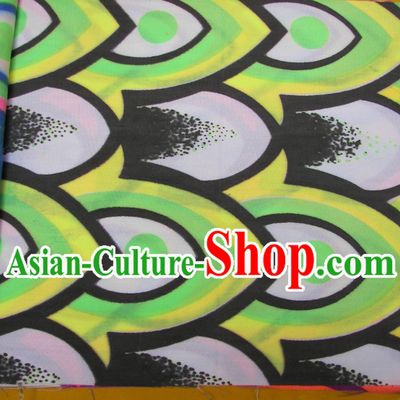Green Yellow Black Ultra Violet Bamboo Pattern Dragon Dance Costumes Complete Set
