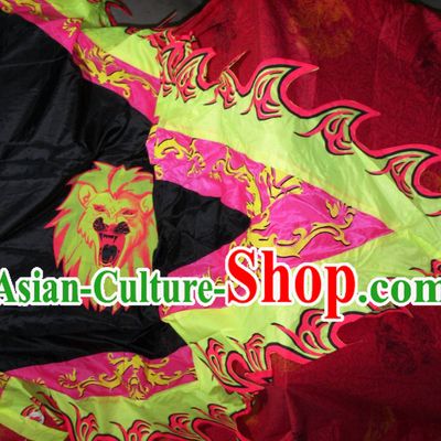 Chinese Lion Dance and Dragon Dance Performance Giant Flag Banner