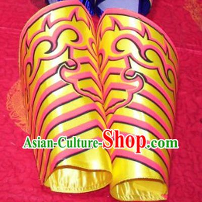 Gold Professional Competiton and Performance Dragon Dancer and Lion Dance Legs Wrappings