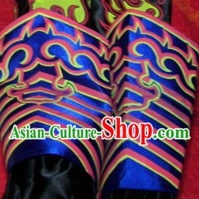 Blue Professional Competiton and Performance Dragon Dancer and Lion Dance Legs Wrappings