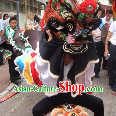 Chinese Lunar New Year Festival Celebration Lucky Kylin Dance Costume Complete Set