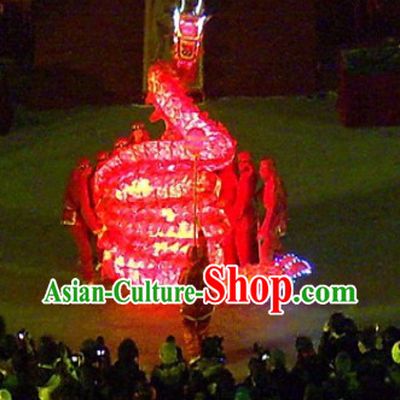 LED Electric Lights Professional Performance Dragon Dance Costumes Complete Set