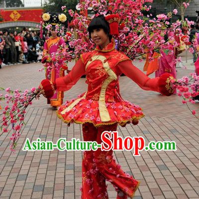 Chinese New Year Flower Dance Costumes for Women
