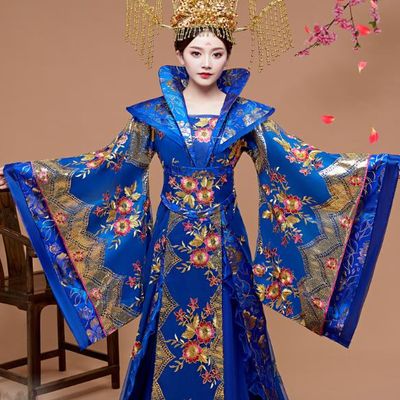 Ancient Chinese Wide Sleeves Princess Costumes and Umbrella Complete Set