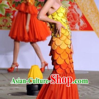 Chinese Lunar New Year Fish Dance Costumes for Women