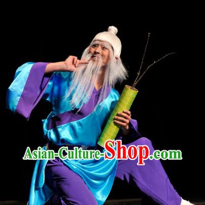 Chinese Stage Performance Grandfather Dance Costumes for Men