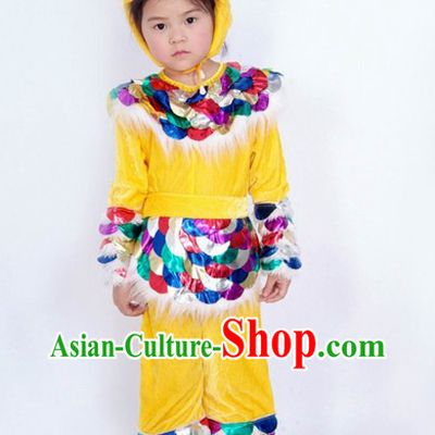 Traditional Chinese Kylin Costume and Hat for Kids