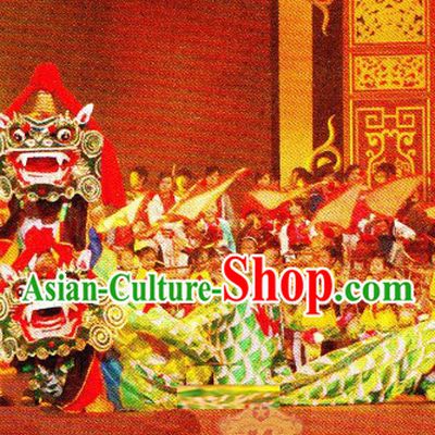 Traditional Chinese Handmade Kylin Dance Costume Complete Set