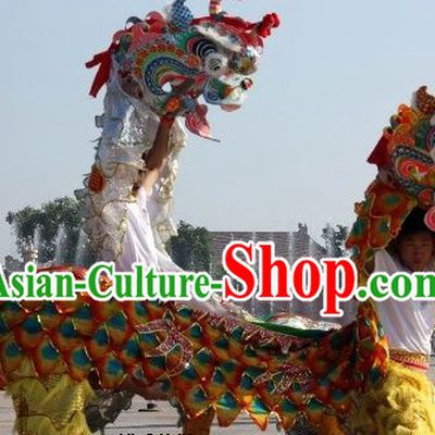 Traditional Chinese Handmade Kylin Dancing Costumes Complete Set