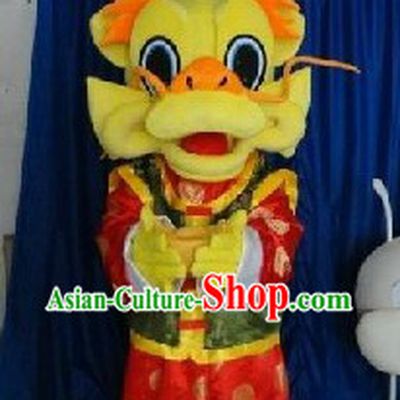 Chinese New Year Dragon Character Walking Mascots Costumes Complete Set