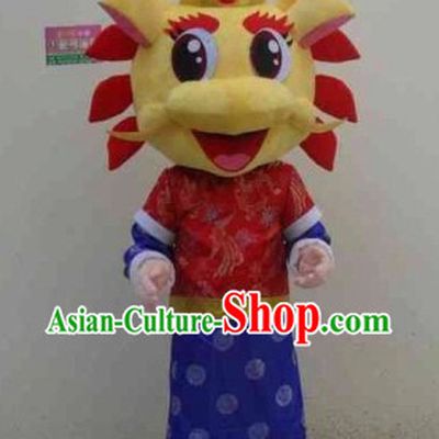 Chinese Lunar New Year Parade Walking Dragon Costume Mascots Complete Set