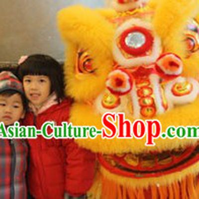 Gold Wool Fut San Southern Lion Dance Prop Complete Set