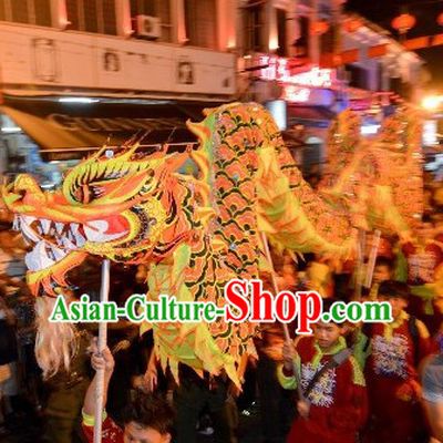 Chinese New Year Night Parade Supreme Illuminated Supreme Dragon Dance Equipments Complete Set