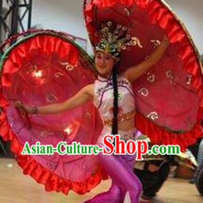Chinese Lunar New Year Events Parade Clam Shell Dance Costume and Prop Complete Set