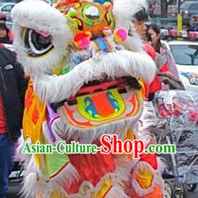Rainbow Color Lion Dancing Head and Body Costumes Complete Set