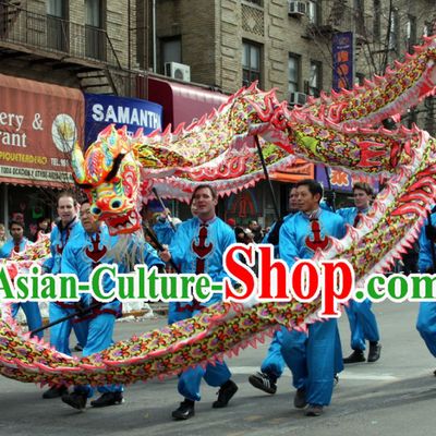Traditional Chinese Southern Luminous Dragon Dancing Costumes Complete Set