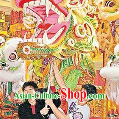 Supreme Best Gold and Red Birthday Celebration Dragon Dance Costumes Complete Set