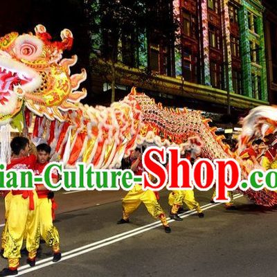 Best Supreme Classic Chinese Handmade Dragon Dance Costumes Complete Set