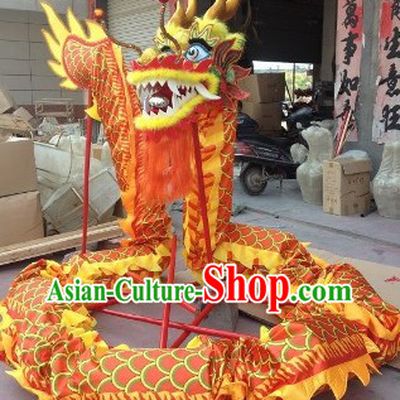 Red and Yellow Traditional Chinese Dragon Dance Costumes Complete Set