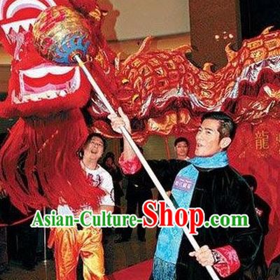 Supreme Best Red Festival Celebration Dragon Dancing Equipment Full Set