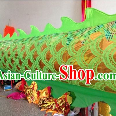 Traditional Chinese Green Dragon Dance Costumes Complete Set