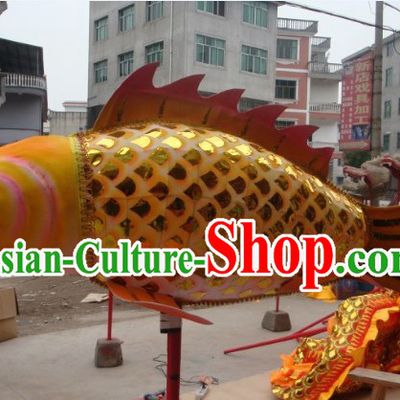 Traditional Chinese Fish Carp Dance Costume Arts and Crafts for Holding and Display