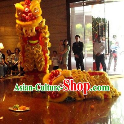 Gold and Red Supreme Lion Dance Equipment Complete Set