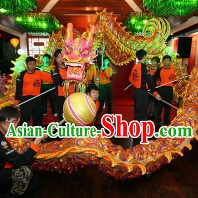 Glow in the Dark Ultra Violet Dragon Dance Equipments Complete Set