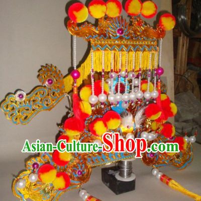Traditional Chinese Beijing Opera Jade Emperor Headgear for Men
