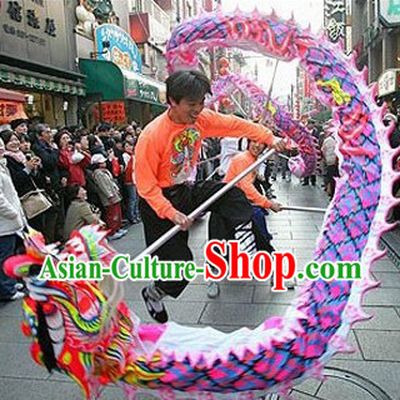 Purple Color Professional Glow in the Dark Ultra Violet Dragon Dance Equipments Complete Set