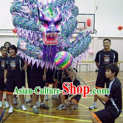 Professional Glow in the Dark Ultraviolet Dragon Dance Costume Complete Set