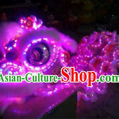 Battery Powered Luminous LED Lights Lion Dance Costumes Complete Set