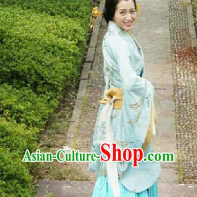 Chinese Han Dynasty Princess Outfit and Headwear Complete Set