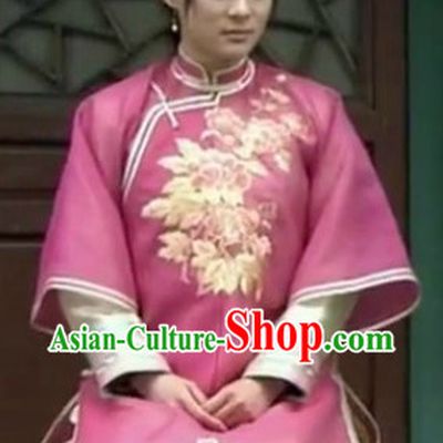 Chinese Qing Dynasty Imperial Empress Dresses and Headwear Complete Set