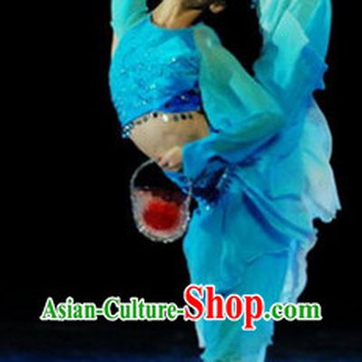 Chinese Classical Competition Dance Costumes and Headwear Complete Set for Women