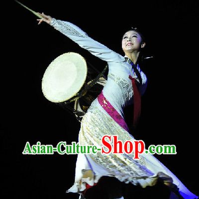 Chinese Classical Drum Dance Costumes Complete Set