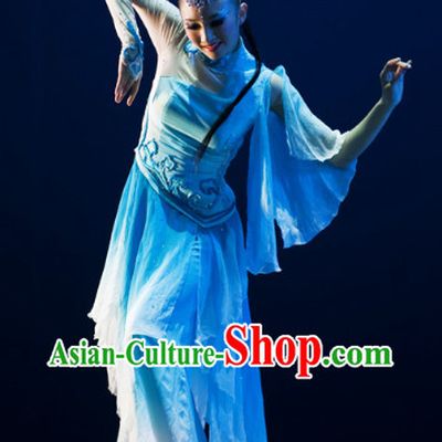Chinese Classical Dance Costumes and Hair Accessories Complete Set