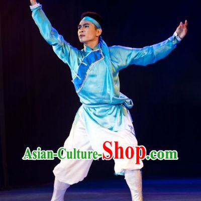 Mongolian Clothing and Headwear Complete Set for Men
