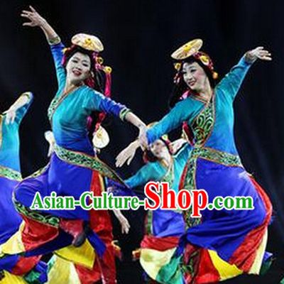 China Tibetan Clothes and Headwear Complete Set for Girls