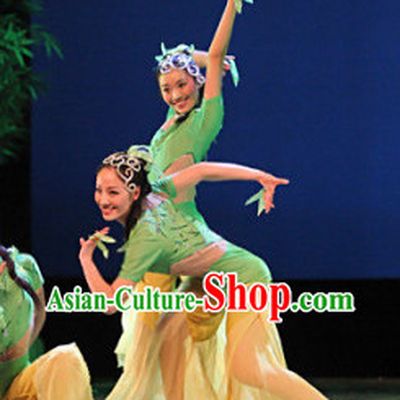 Professional Team Dancing Costumes and Headwear Complete Set for Women
