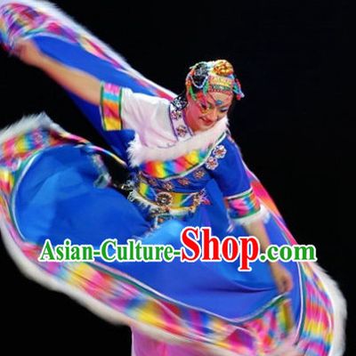Tibetan Clothes and Headdress Complete Set for Women