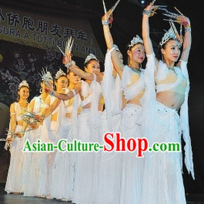 Guanyin Dance Costumes and Headdress Complete Set for Women